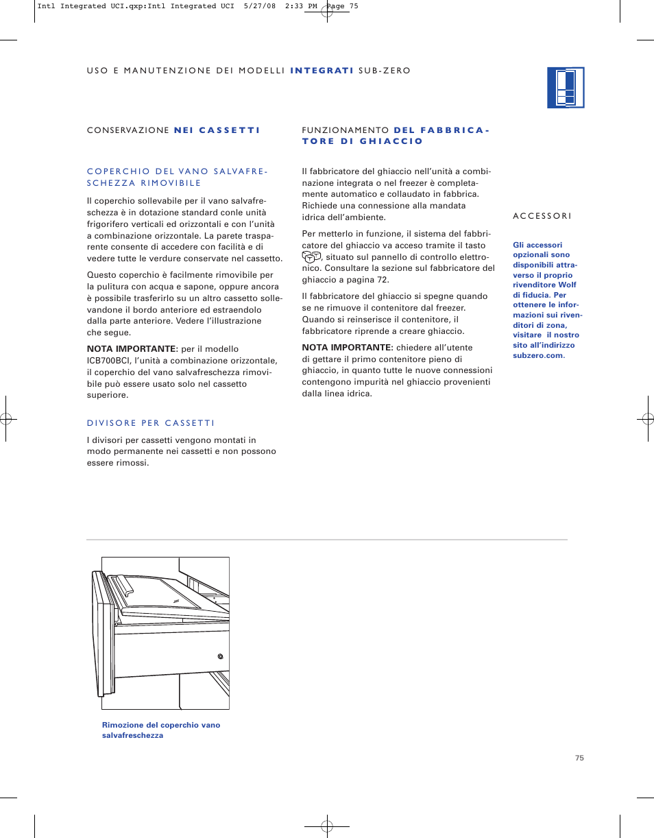 Sub-Zero ICB736TCI User Manual | Page 75 / 104