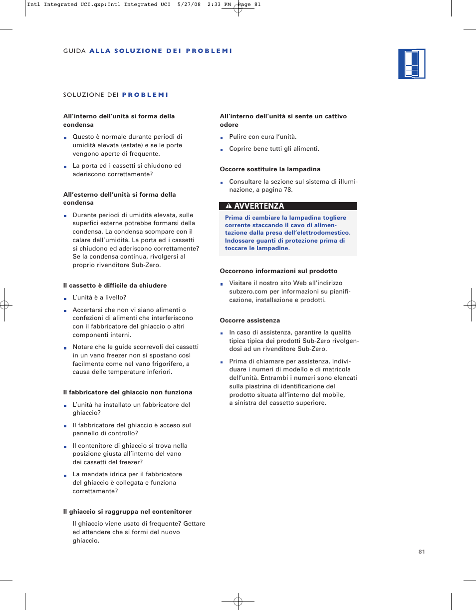 Sub-Zero ICB736TCI User Manual | Page 81 / 104