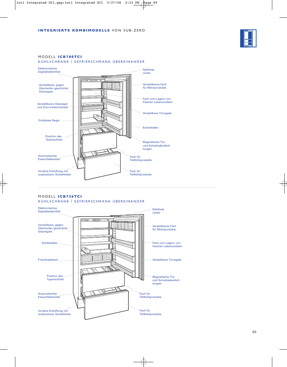 Sub-Zero ICB736TCI User Manual | Page 89 / 104