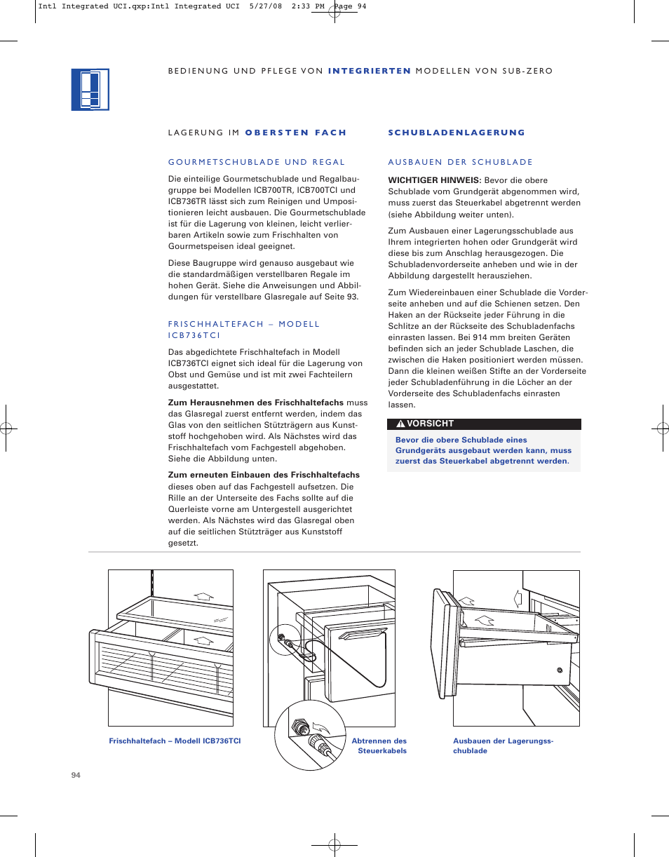 Sub-Zero ICB736TCI User Manual | Page 94 / 104