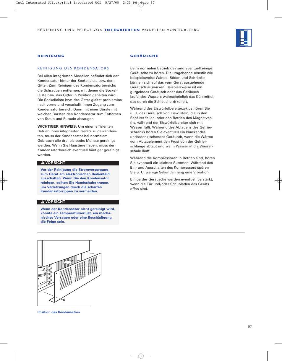 Sub-Zero ICB736TCI User Manual | Page 97 / 104