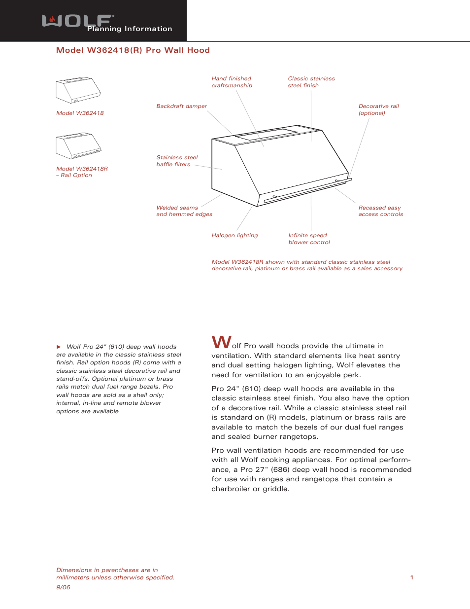 Sub-Zero W362418(R) User Manual | 8 pages