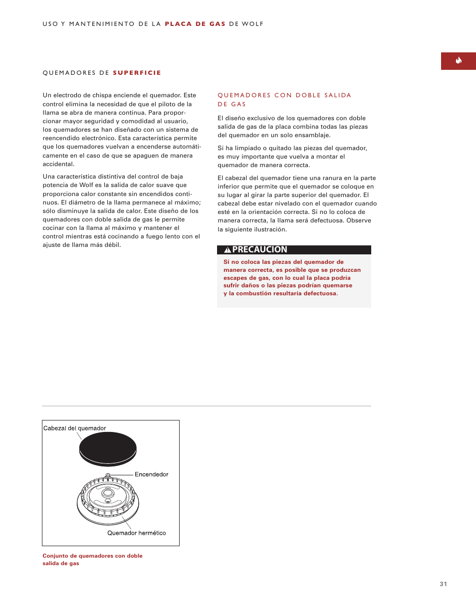 Precaución | Sub-Zero ICBCT15G User Manual | Page 31 / 94