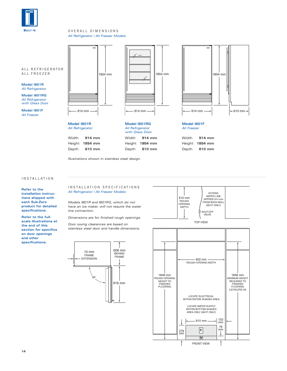 Sub-Zero Sub-Zero User Manual | Page 14 / 72