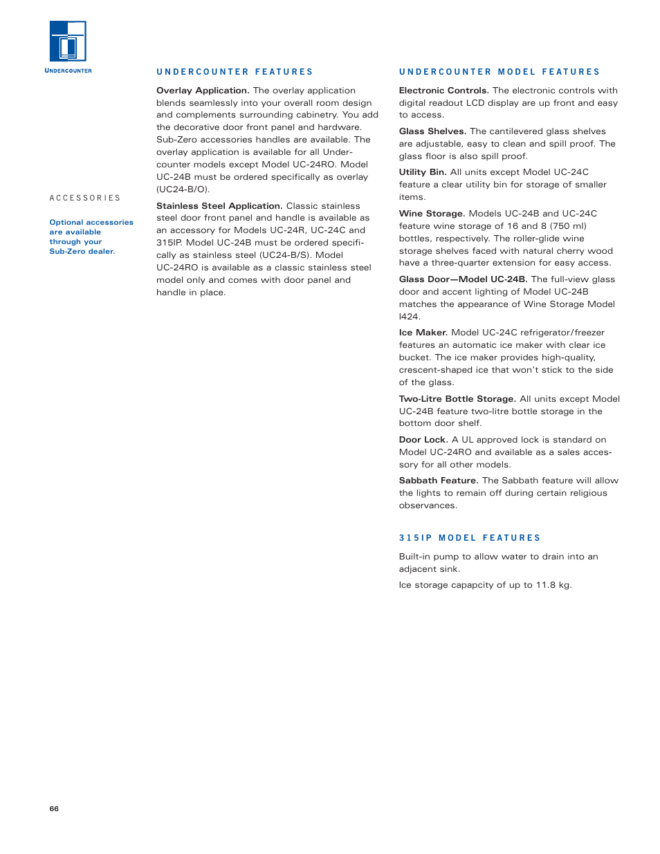 Sub-Zero Sub-Zero User Manual | Page 66 / 72
