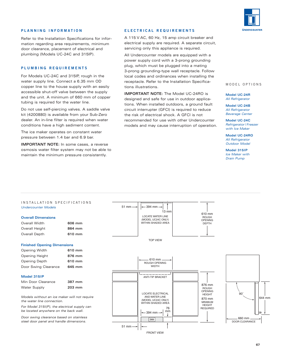 Sub-Zero Sub-Zero User Manual | Page 67 / 72