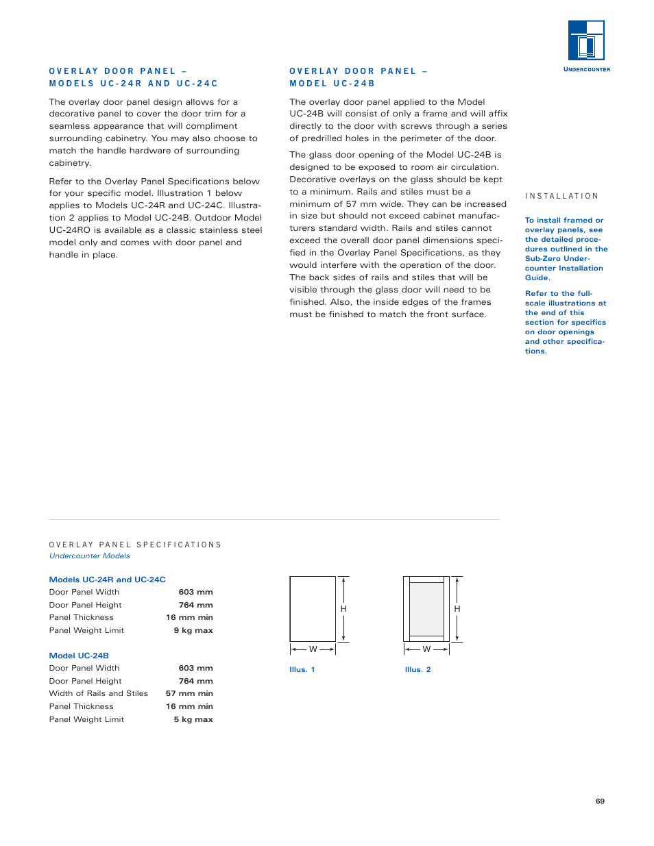 Sub-Zero Sub-Zero User Manual | Page 69 / 72