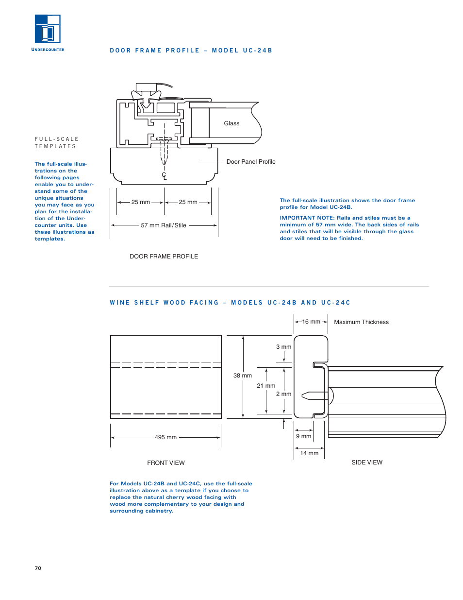 Sub-Zero Sub-Zero User Manual | Page 70 / 72