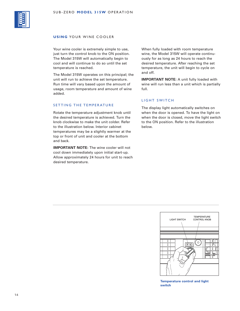 Sub-Zero 315W User Manual | Page 14 / 20