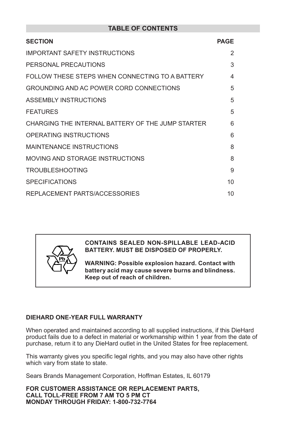 Schumacher 71987 5SEARS User Manual | Page 3 / 13
