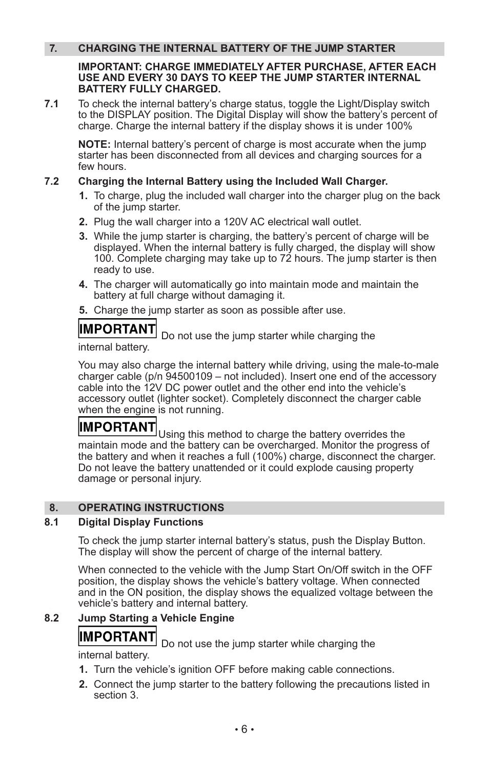 Schumacher 71987 5SEARS User Manual | Page 9 / 13