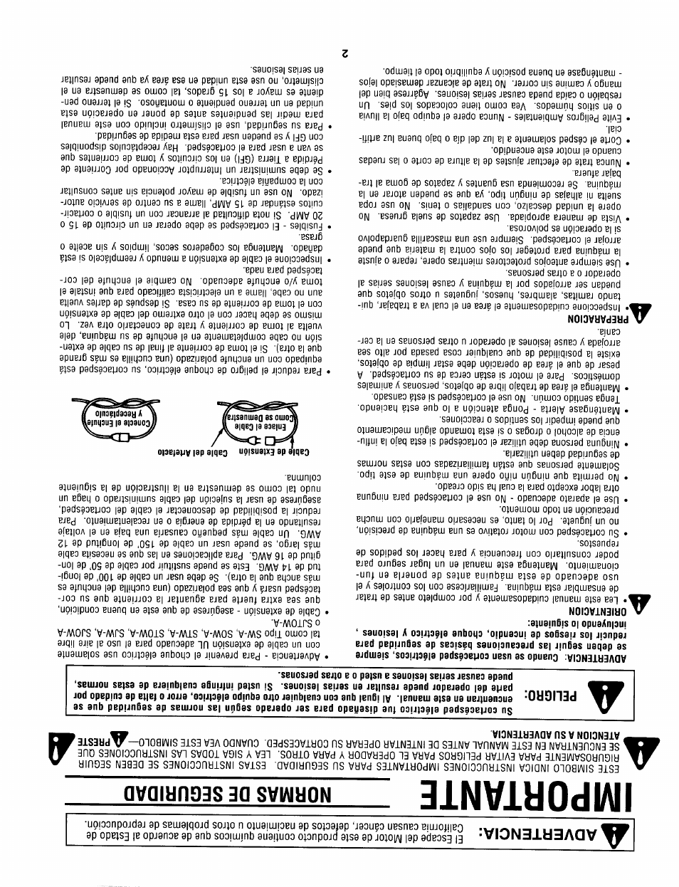 Importante, Normas de seguridad | Sears 247.370291 User Manual | Page 31 / 32
