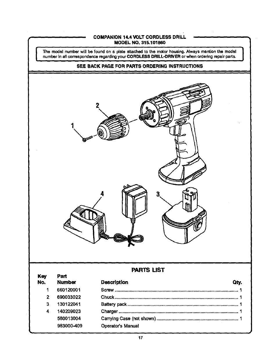 Sears 315.10186 User Manual | Page 17 / 21