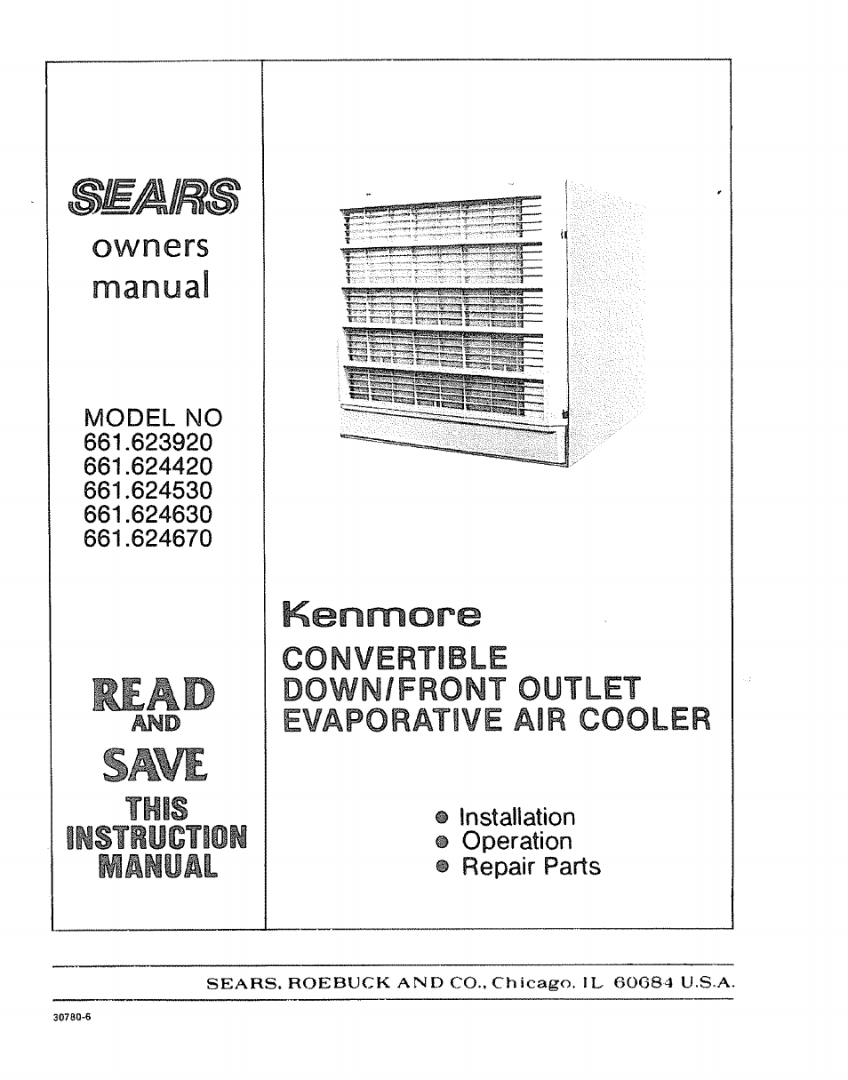 Sears KENMORE 661.62442 User Manual | 16 pages