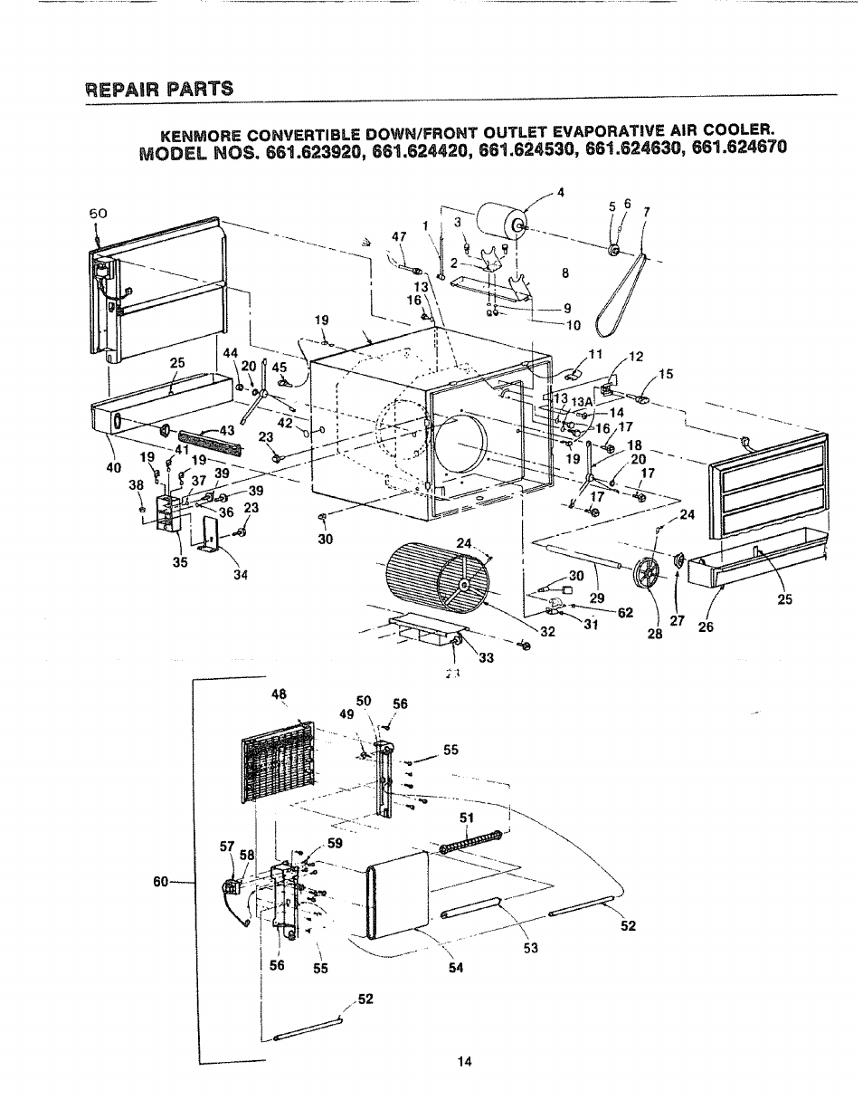 Sears KENMORE 661.62442 User Manual | Page 14 / 16