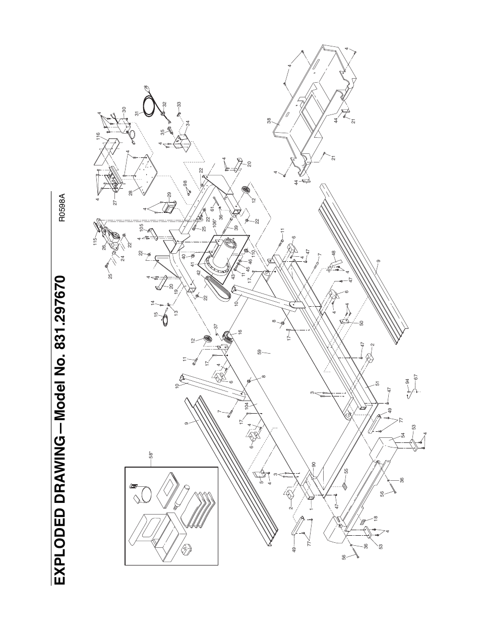 R0598a | Sears Proform 585 User Manual | Page 16 / 18