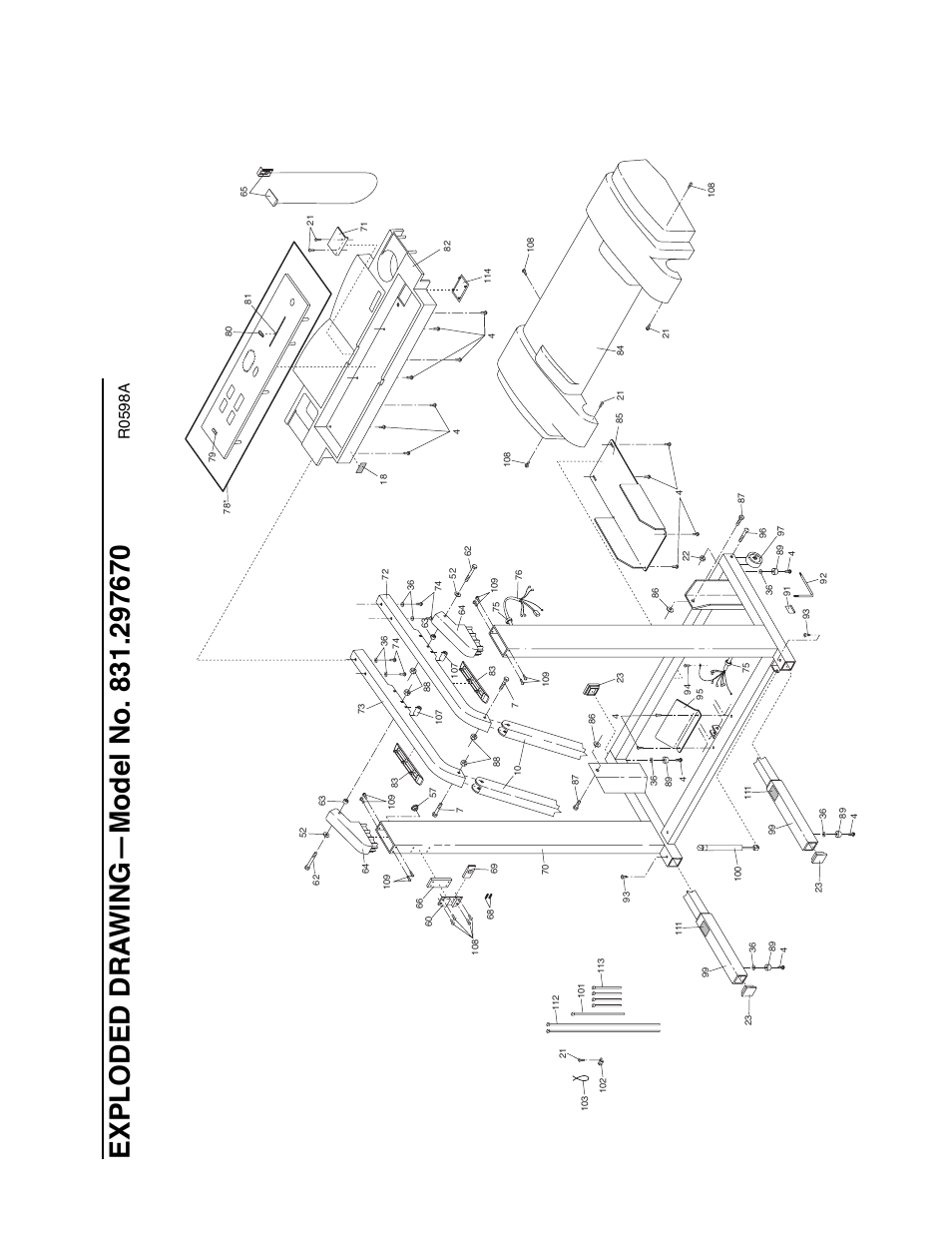 R0598a | Sears Proform 585 User Manual | Page 17 / 18