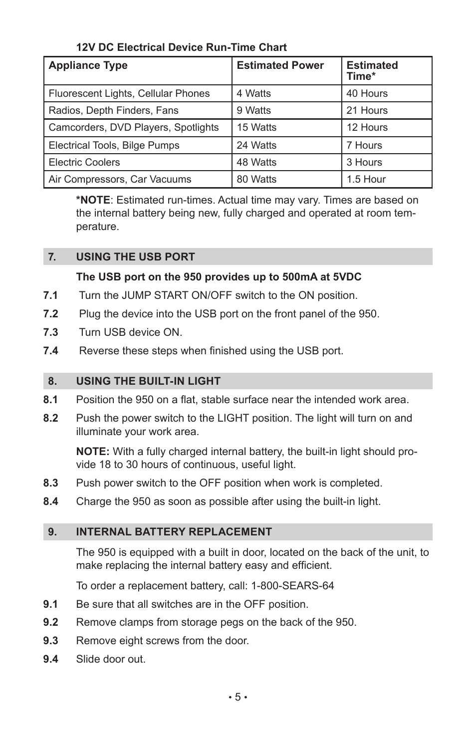 Sears 200.71987 User Manual | Page 7 / 9