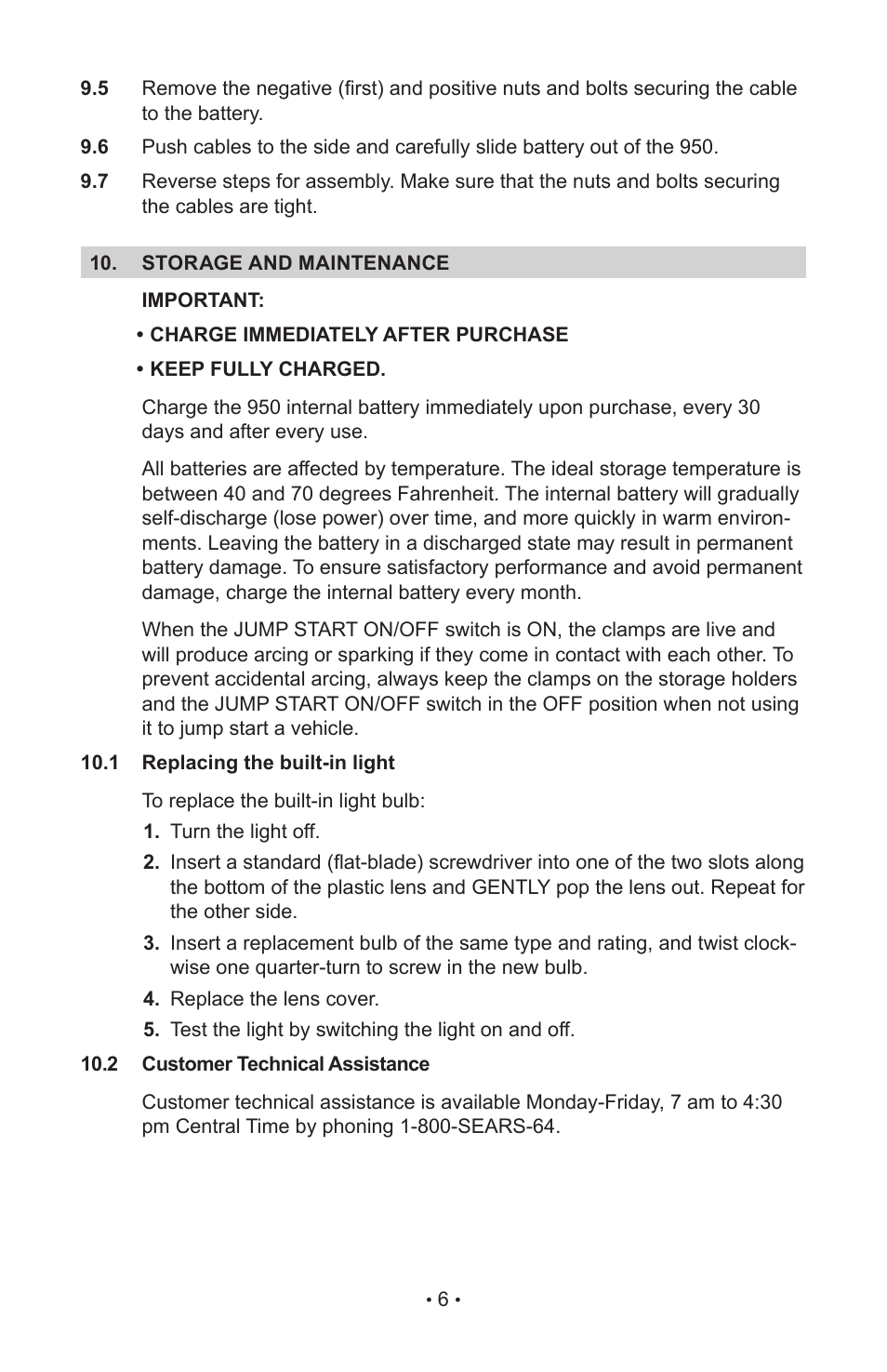 Sears 200.71987 User Manual | Page 8 / 9