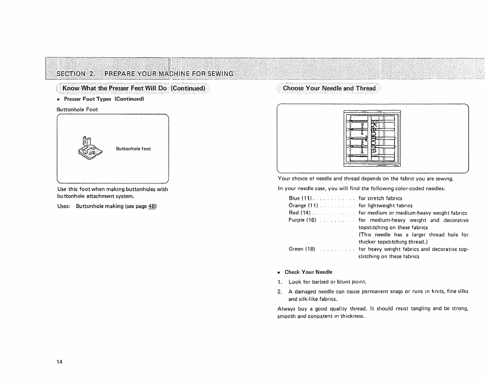 Know what the presser feet will do (continued) | Sears 385.1884180 User Manual | Page 16 / 75