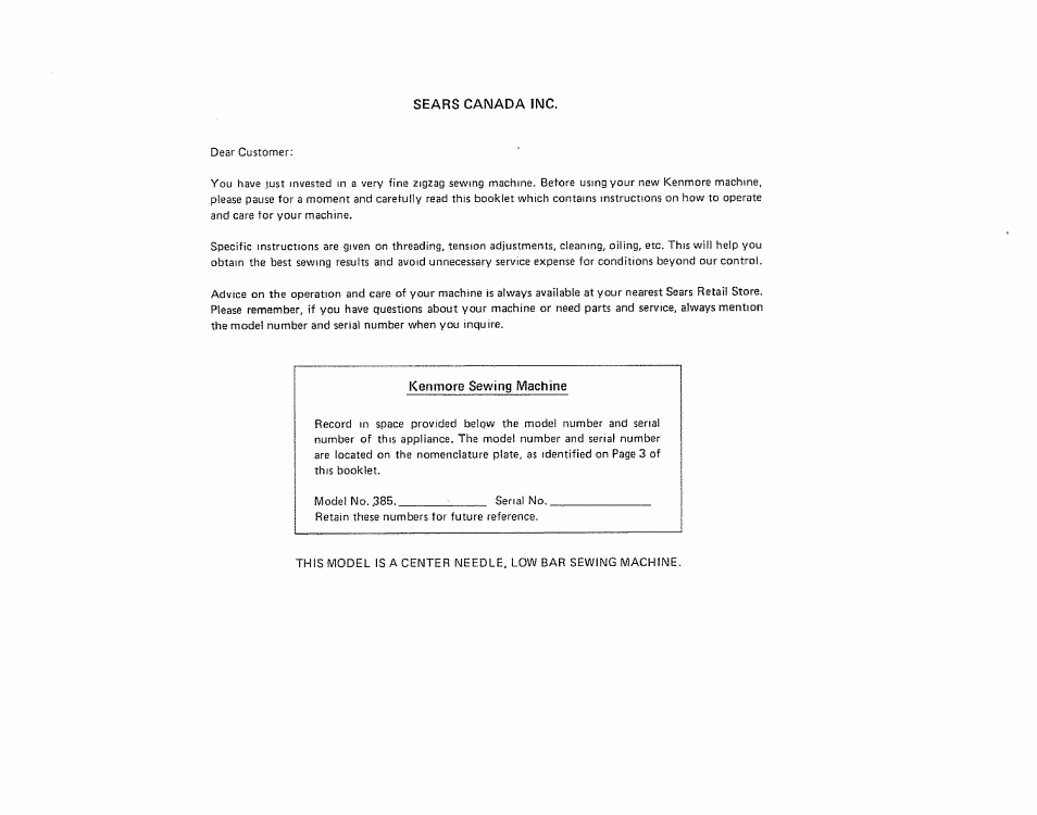 Sears 385.1884180 User Manual | Page 2 / 75