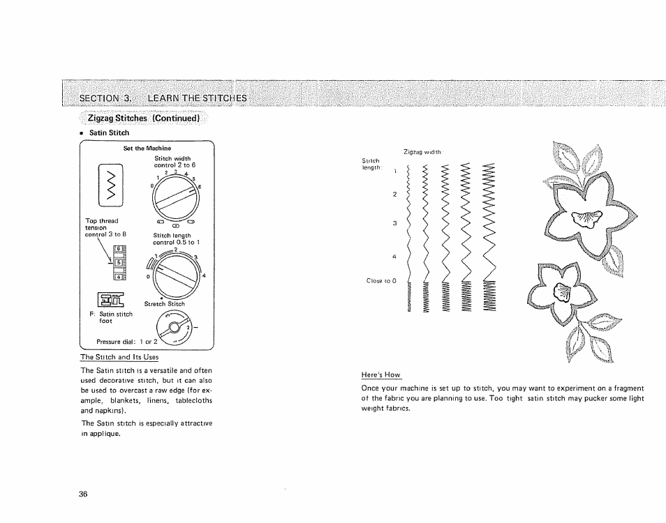 Zigzag stitches (continued) | Sears 385.1884180 User Manual | Page 38 / 75