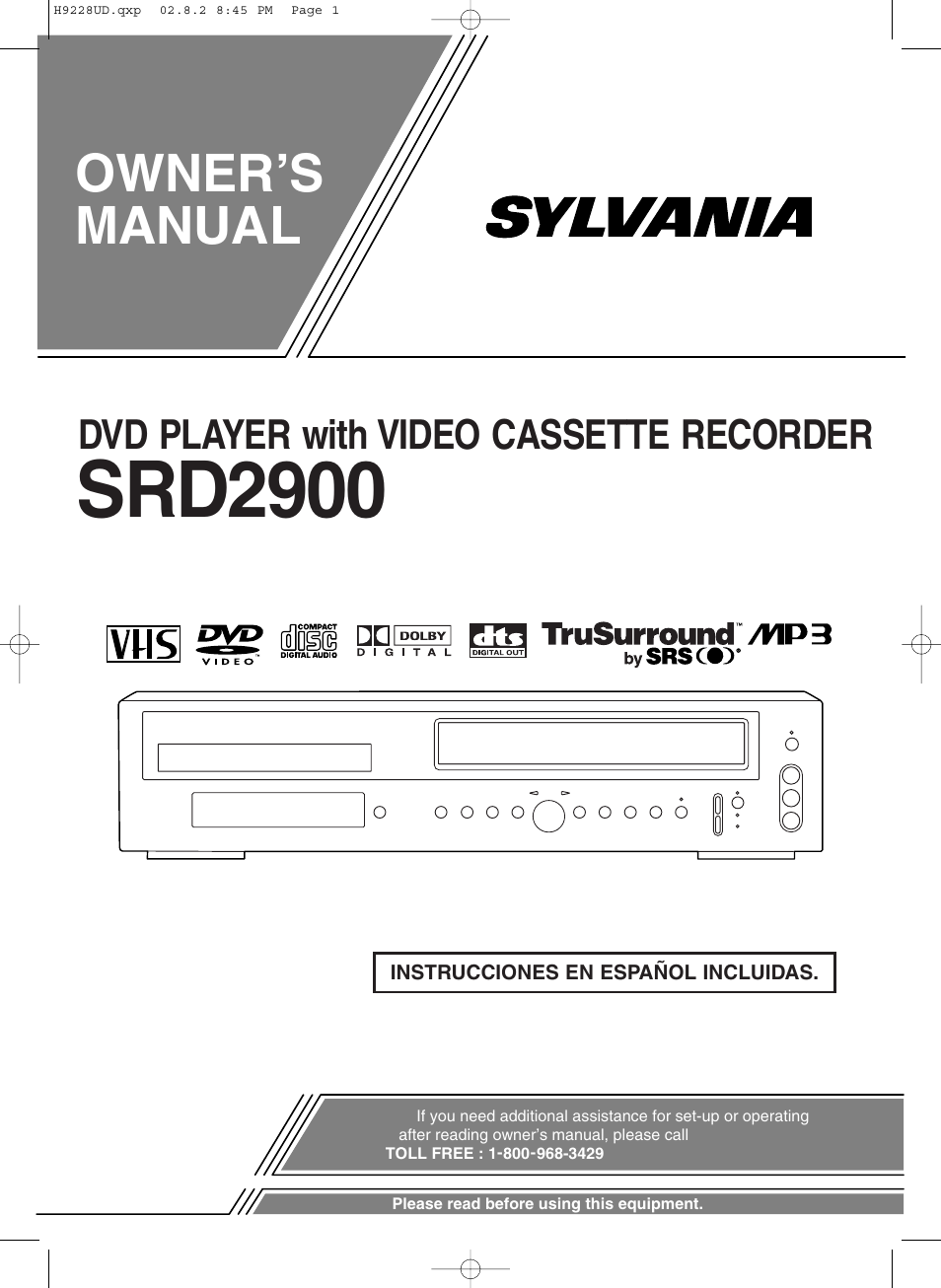 Sears SRD2900 User Manual | 48 pages