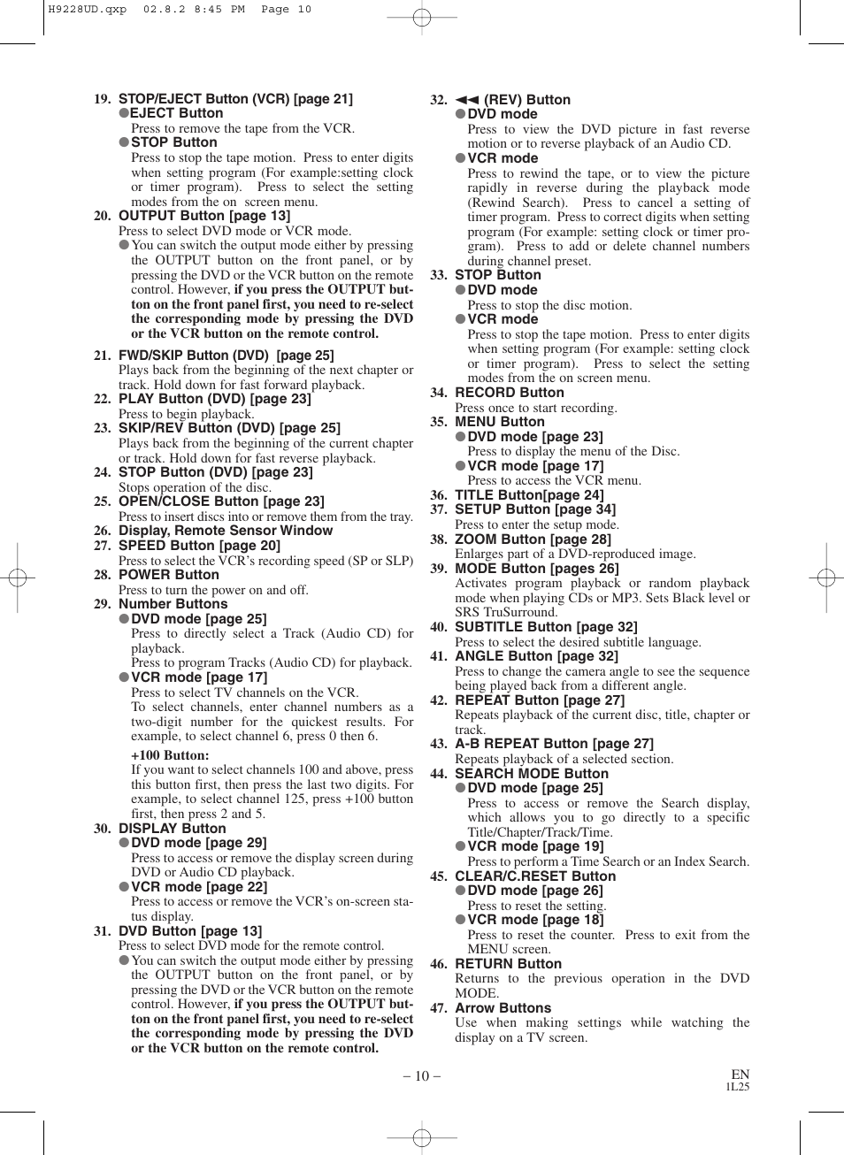 Sears SRD2900 User Manual | Page 10 / 48