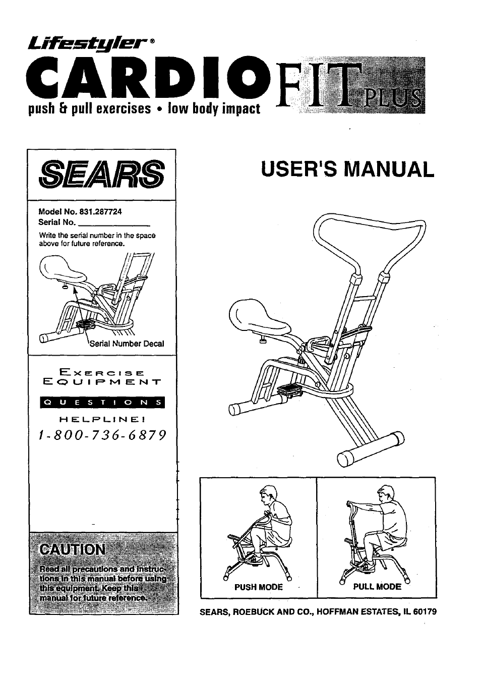 Sears 831.287724 User Manual | 12 pages