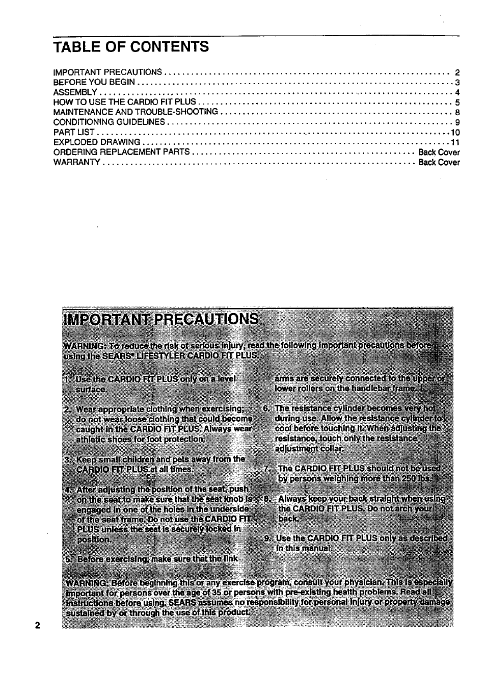 Sears 831.287724 User Manual | Page 2 / 12