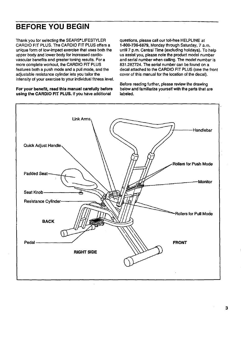 Before you begin | Sears 831.287724 User Manual | Page 3 / 12