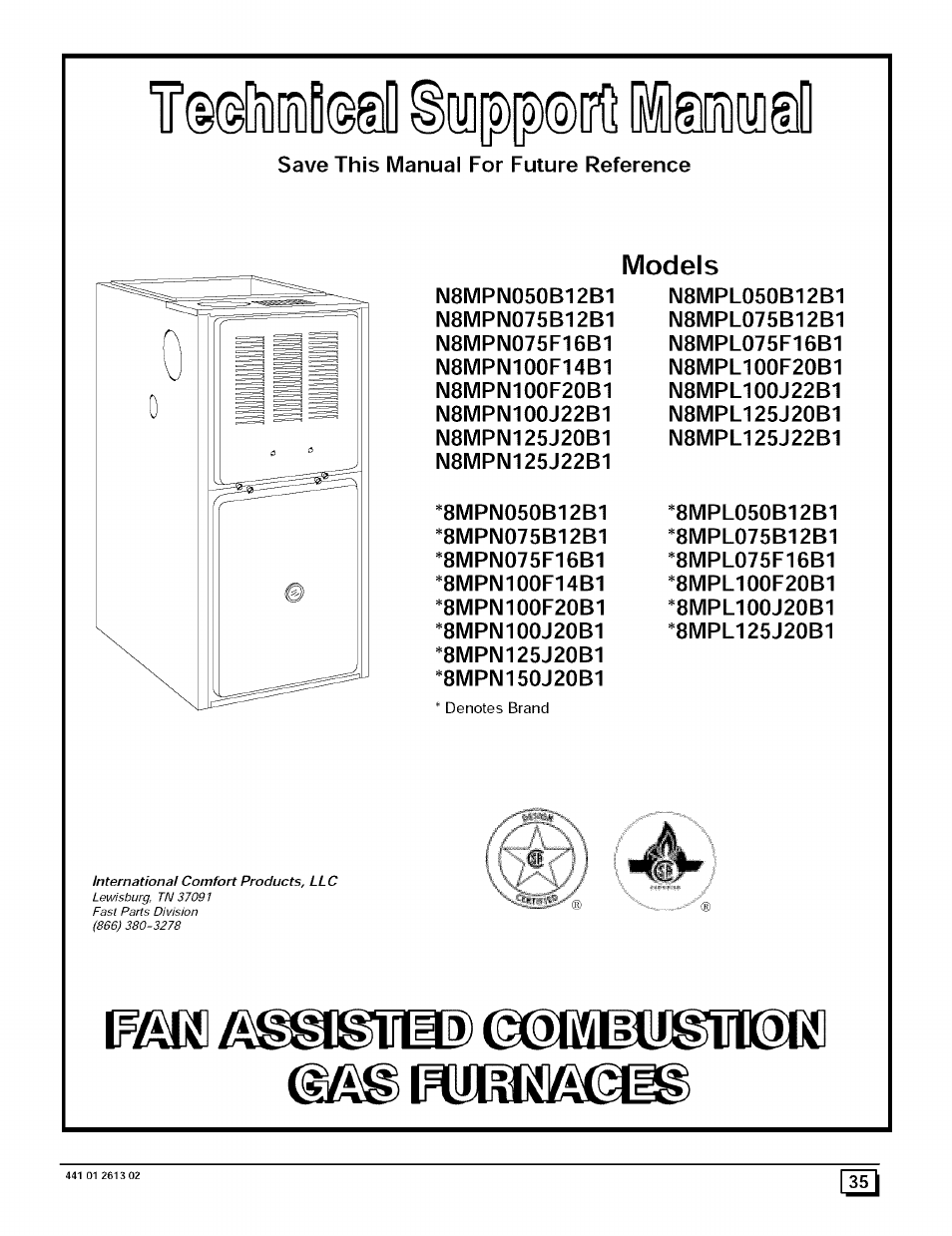 Models | Sears N8MPL050B12B1 User Manual | Page 35 / 56