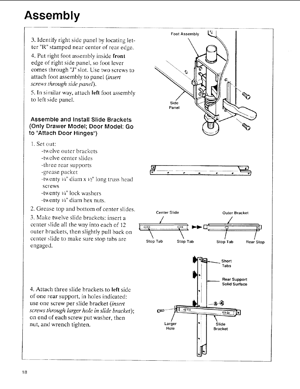 Assembly | Sears 113.197611 User Manual | Page 18 / 104