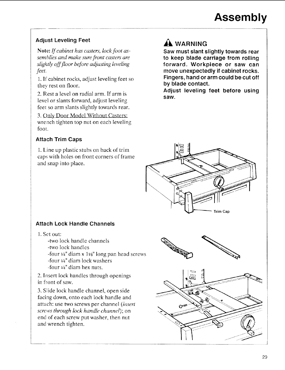 Assembly | Sears 113.197611 User Manual | Page 29 / 104