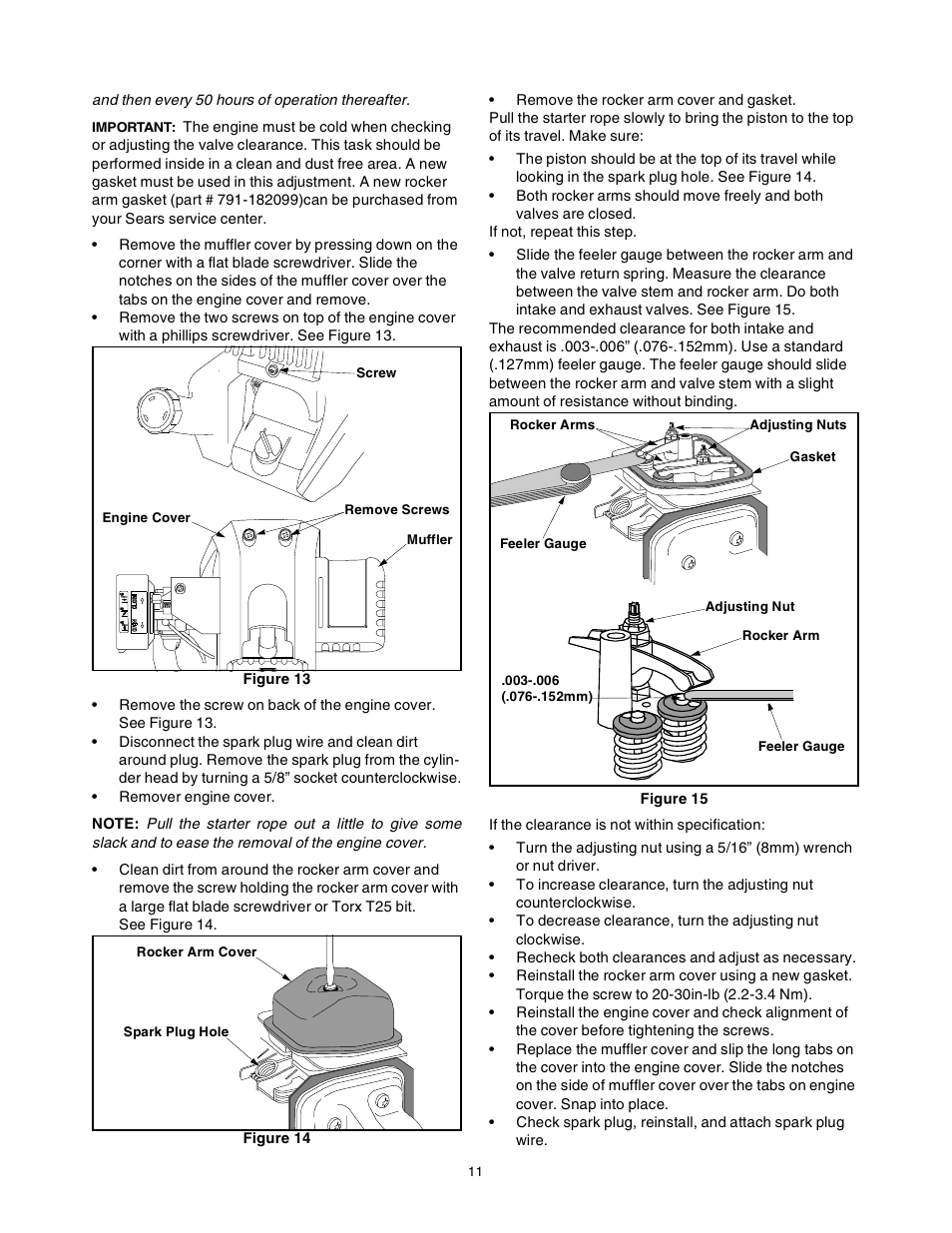 Sears 316.2927 User Manual | Page 11 / 36