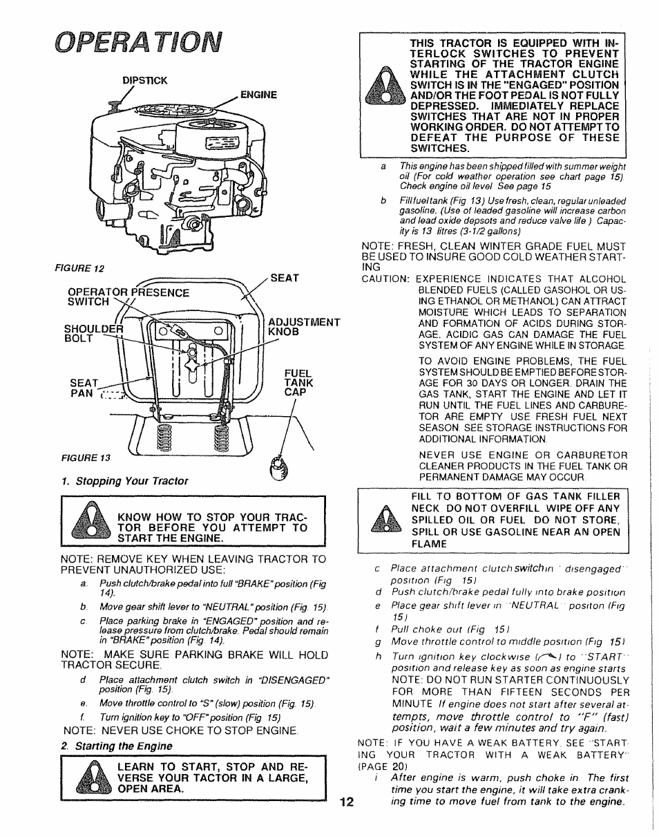 Opera tsom | Sears 917.25446 User Manual | Page 12 / 56