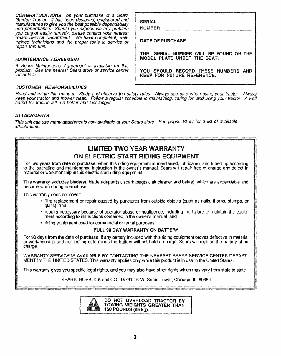 Sears 917.25446 User Manual | Page 3 / 56