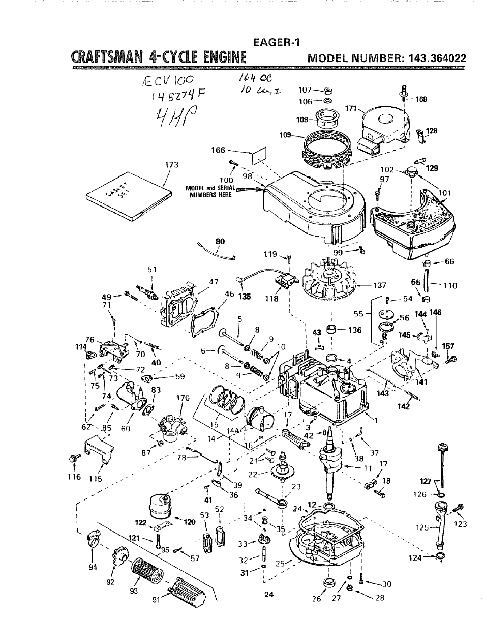 Craftsman 4-cycle engine | Sears 917.372301 User Manual | Page 24 / 28