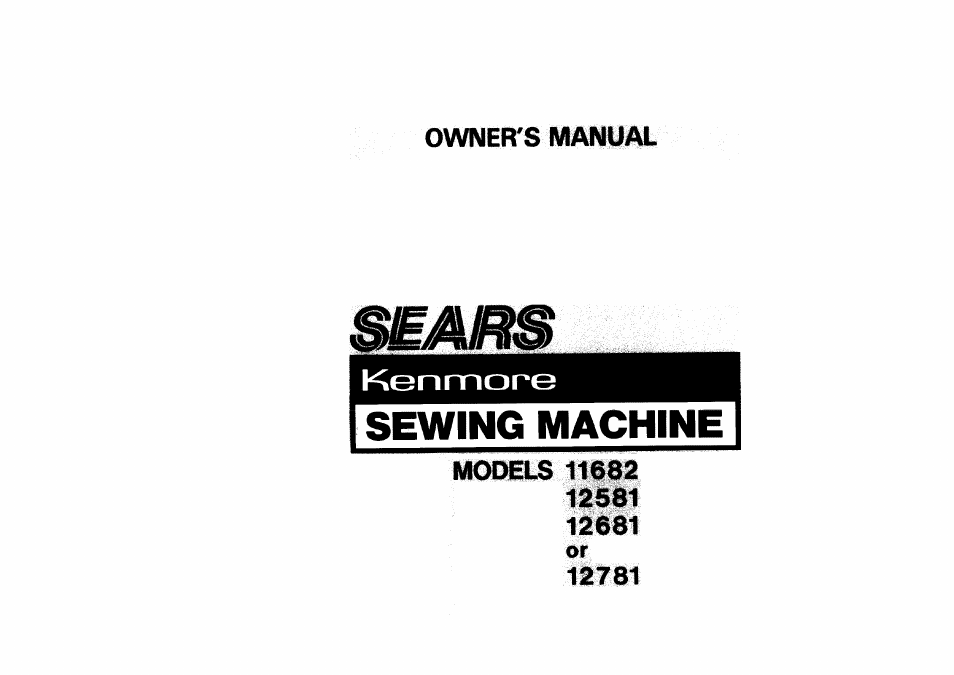 Sears KENMORE 11682 User Manual | 47 pages