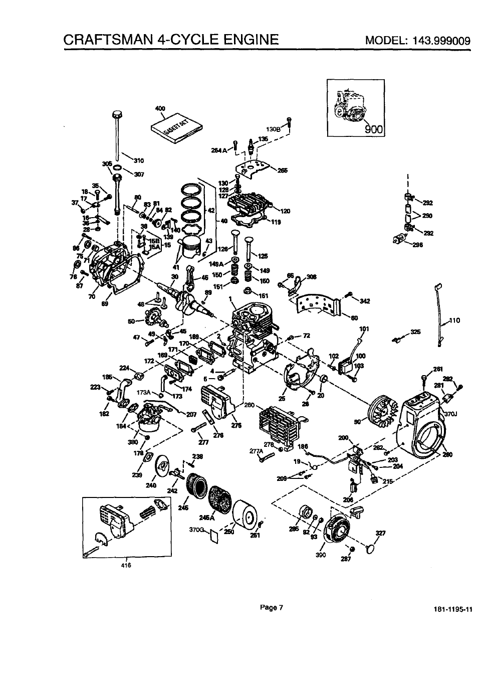 Craftsman 4-cycle engine | Sears 143.999 User Manual | Page 8 / 12