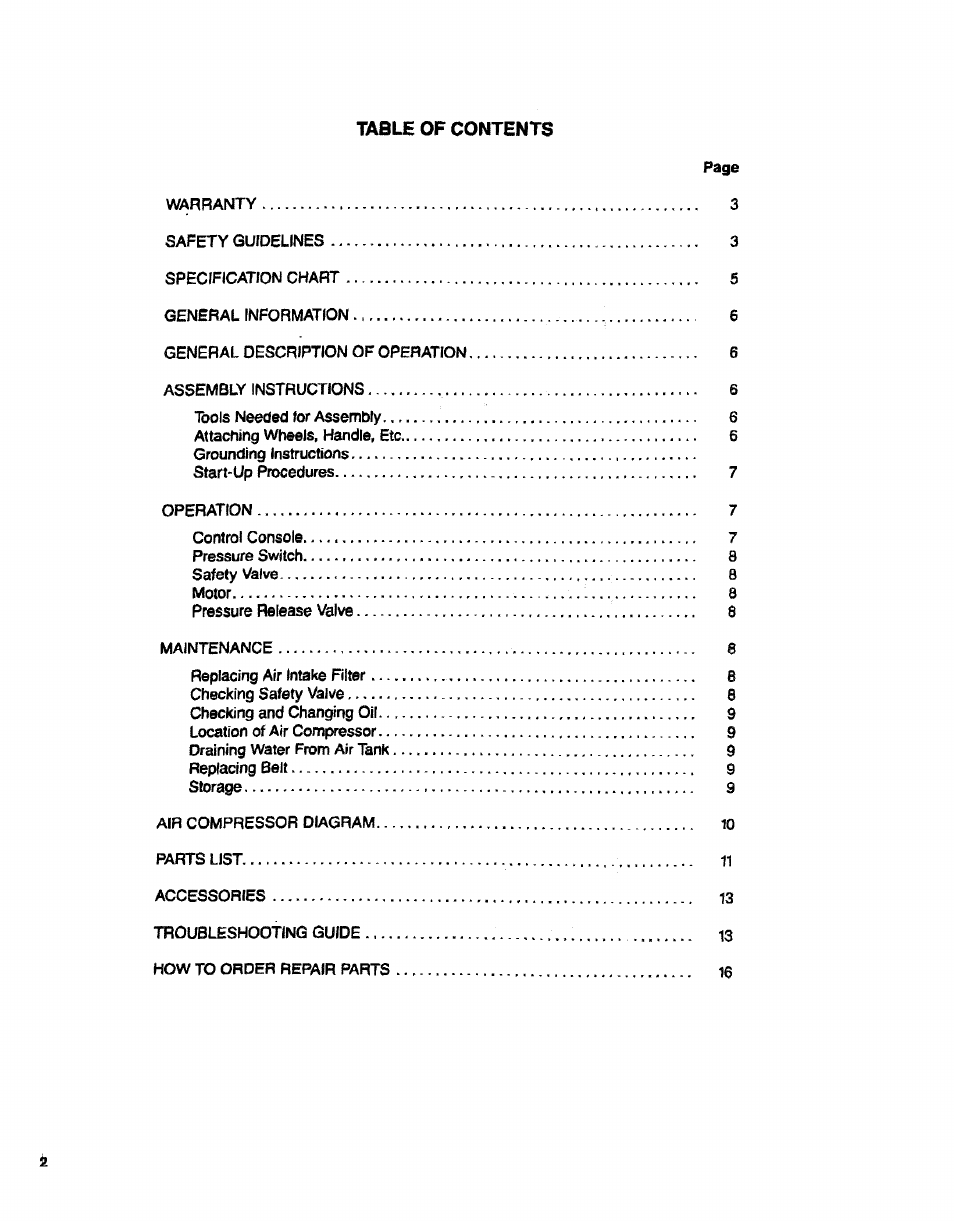 Sears 919.17632 User Manual | Page 2 / 16