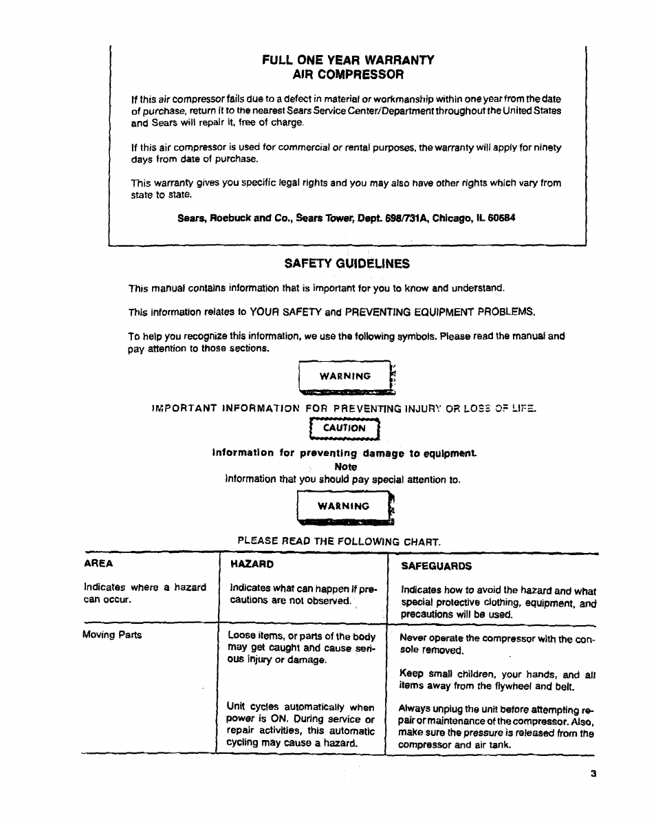 Sears 919.17632 User Manual | Page 3 / 16