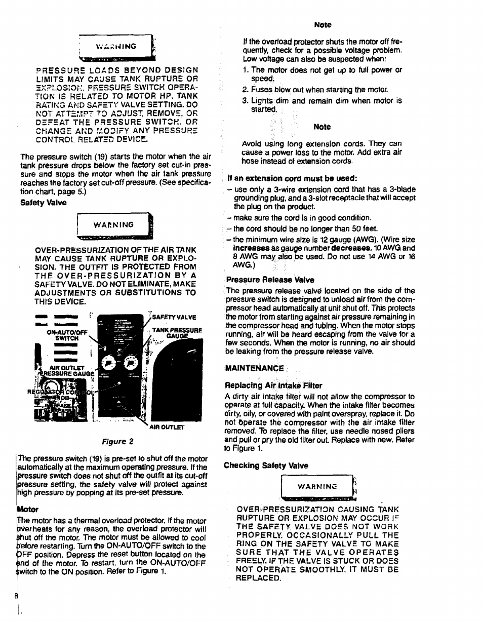 Warning | Sears 919.17632 User Manual | Page 8 / 16