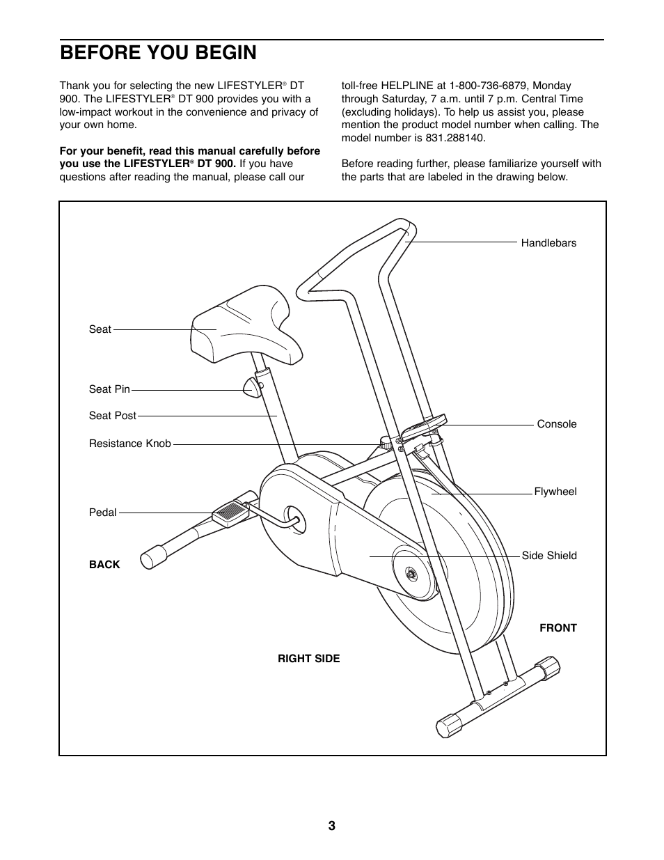 Before you begin | Sears 831.288140 User Manual | Page 3 / 12