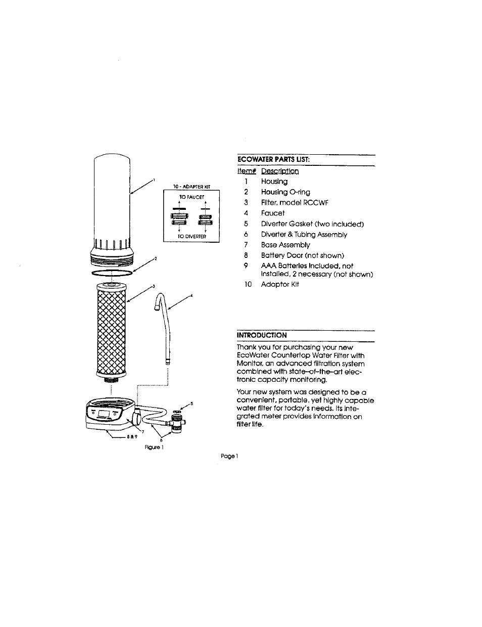 Sears EcoWater CWF User Manual | Page 2 / 10