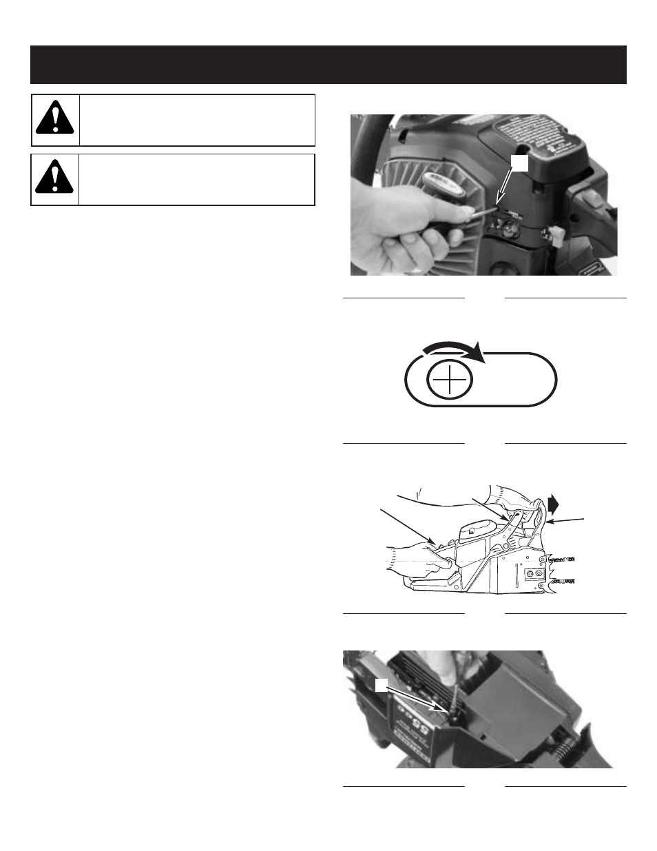 Warning, Starting/stopping instructions | Sears 316.35084 User Manual | Page 12 / 28
