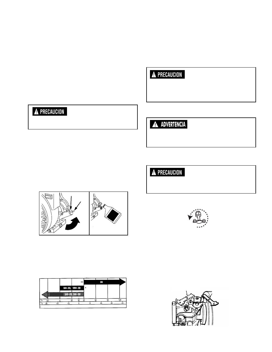 Antes de arrancar el motor, Para arrancar el motor, Relleno de aceite al motor | Gasolina | Sears Companion 919.329110 User Manual | Page 36 / 46