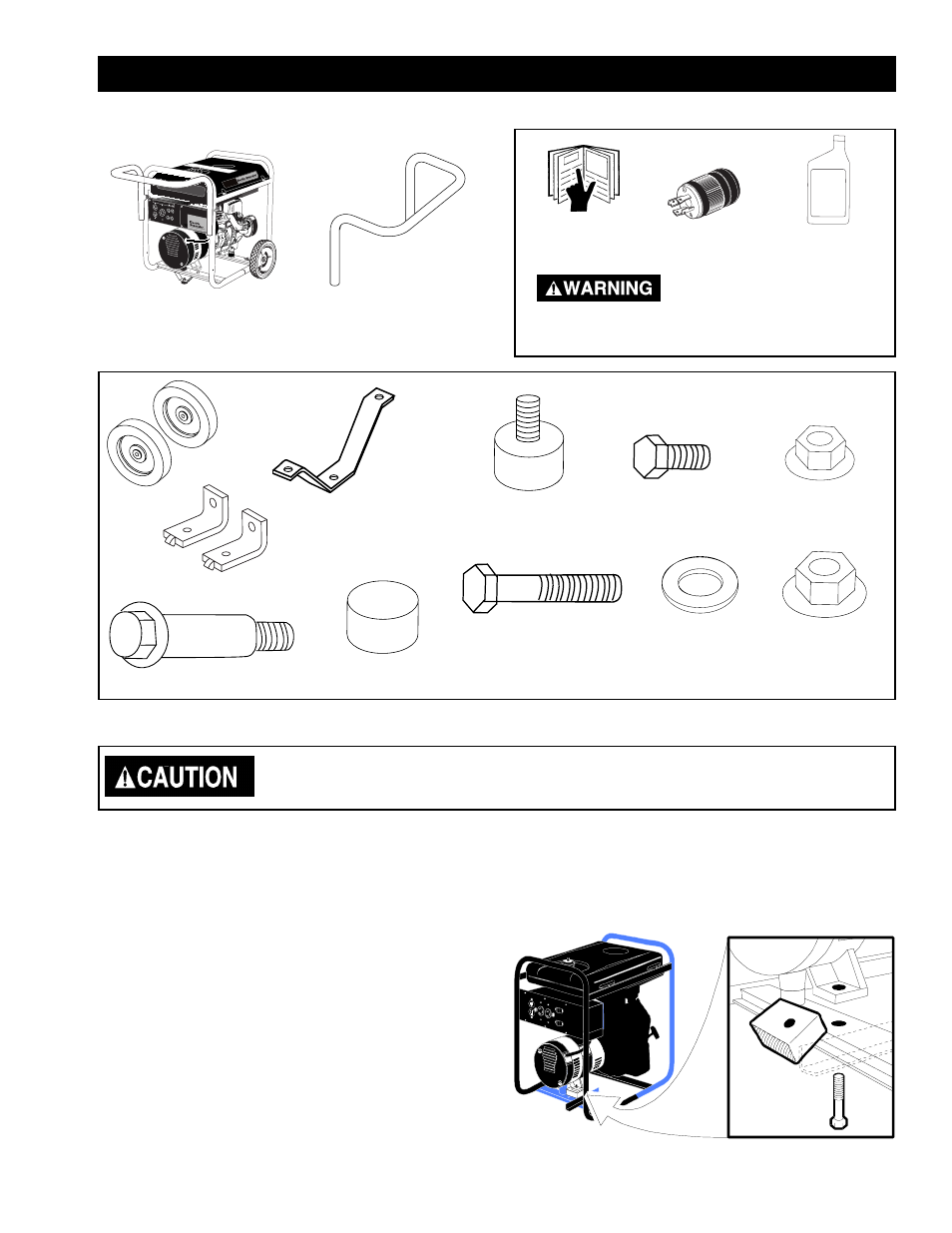 Assembly, Remove generator from carton, Tools needed for assembly | Carton contents | Sears Companion 919.329110 User Manual | Page 9 / 46