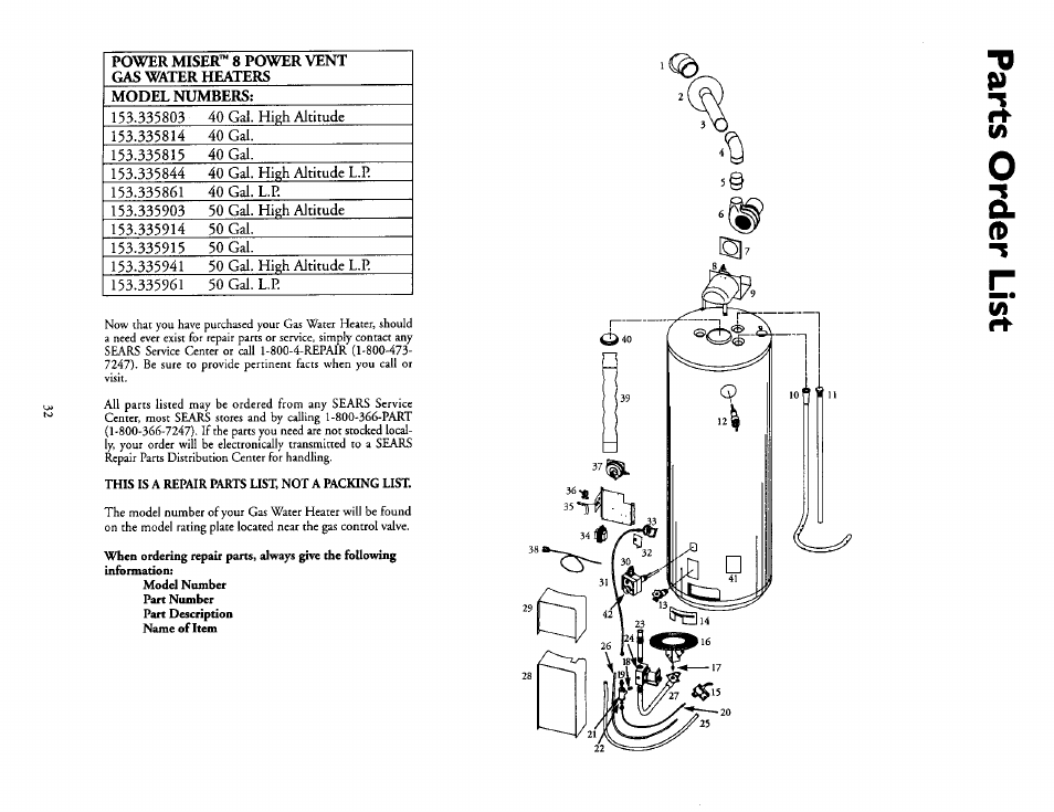 S. (d | Sears POWER MISER 153.335914 User Manual | Page 32 / 36