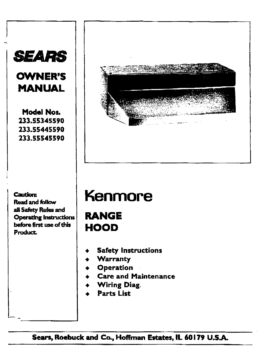 Sears KENMORE 233.5534559 User Manual | 7 pages